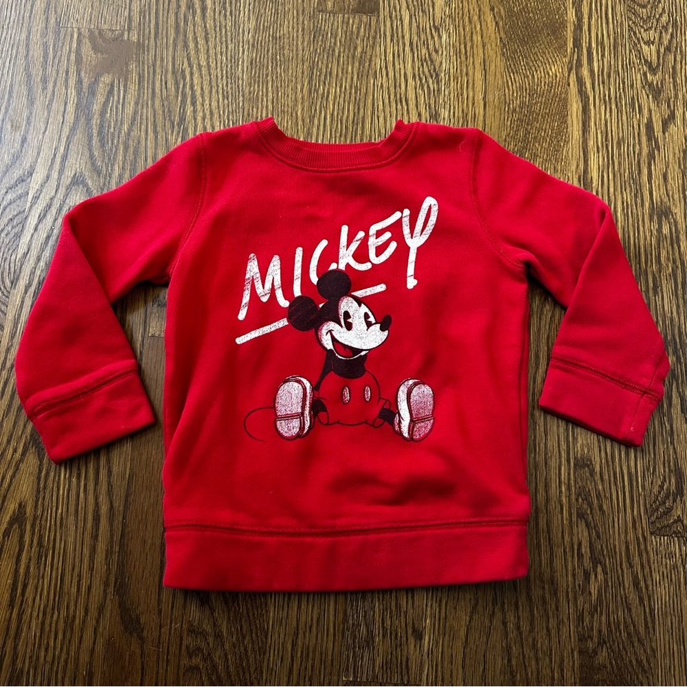Disney Red Mickey Mouse Sweatshirt, size 24M